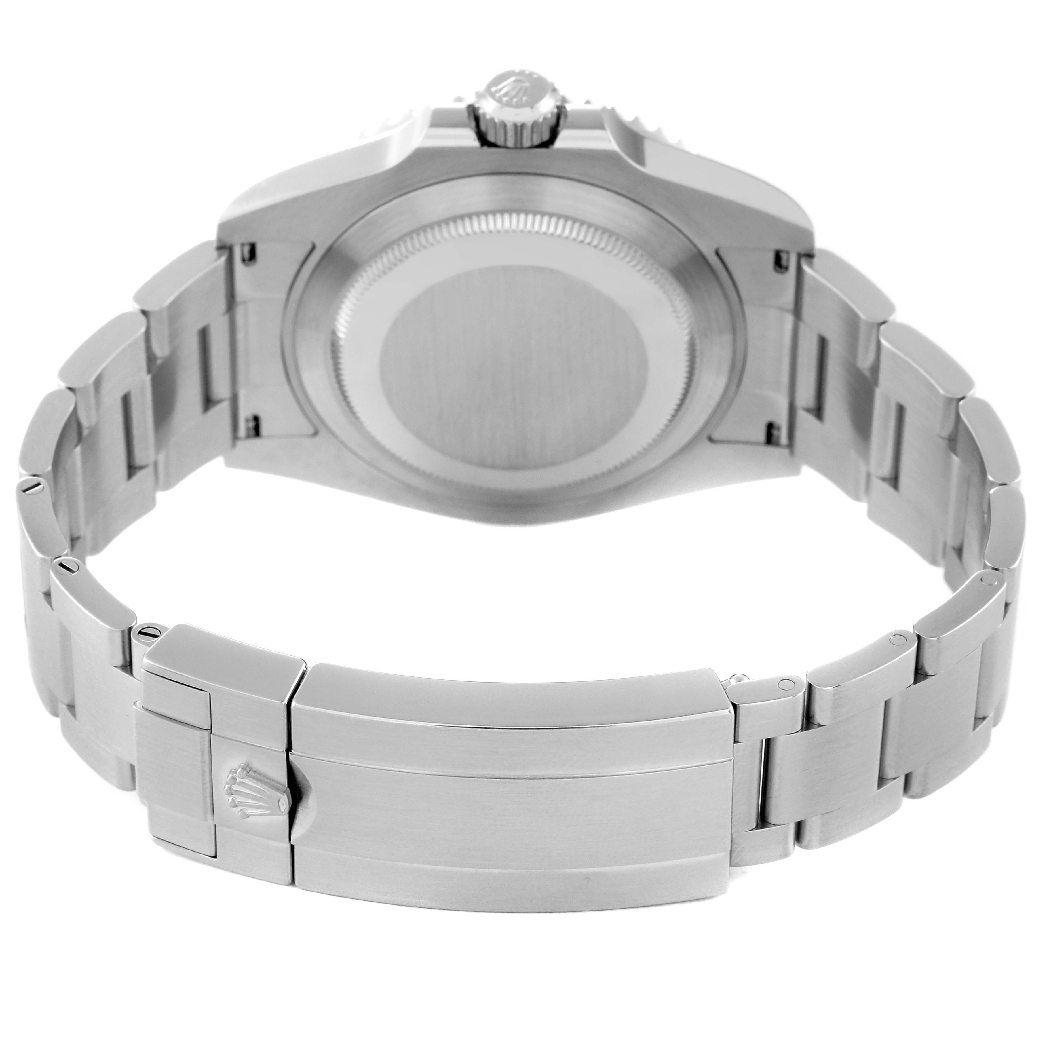 The image shows the back case and bracelet clasp of a Rolex Submariner 126610 Men
s Stainless Steel Black Dial 126610 Men
s Stainless Steel Black Dial watch from a rear angle.