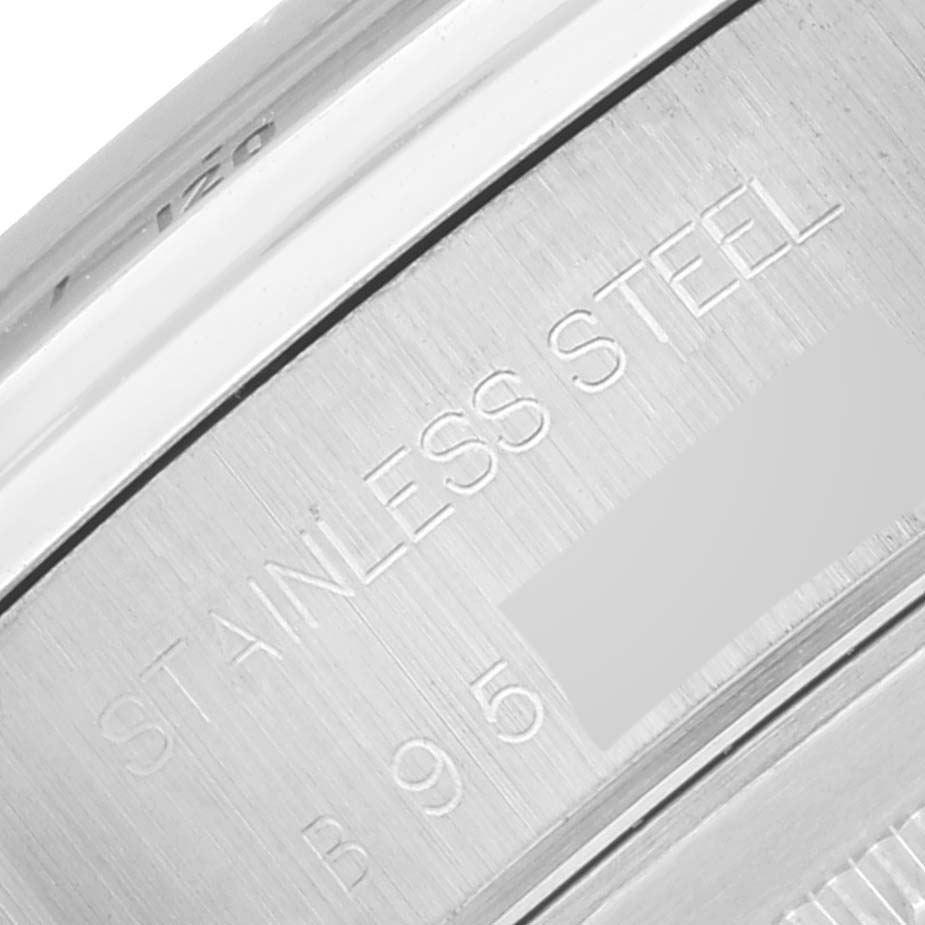 The image shows a close-up of the stainless steel casing back of a Tudor Prince model watch.