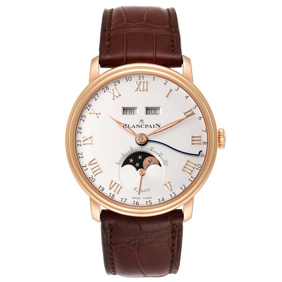 Blancpain Villeret Complete Calendar 8 Days Rose Gold Watch 6639