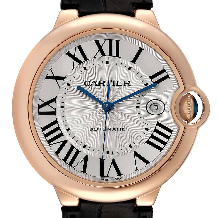 Cartier Ballon Bleu 42 mm Automatic Rose Gold Mens Watch W6900651 SwissWatchExpo