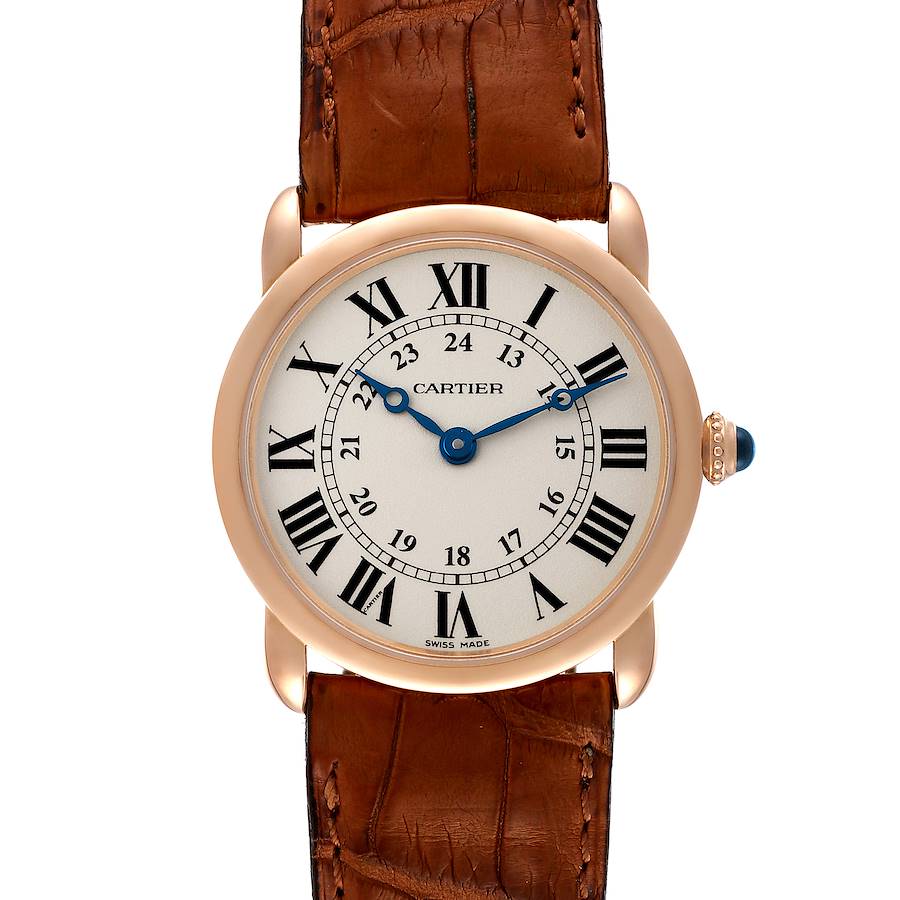 Cartier Ronde Louis 18K Rose Gold Silver Dial Ladies Watch W6800151 Box Papers SwissWatchExpo