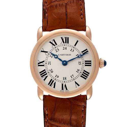 Photo of Cartier Ronde Louis 18K Rose Gold Silver Dial Ladies Watch W6800151 Box Papers