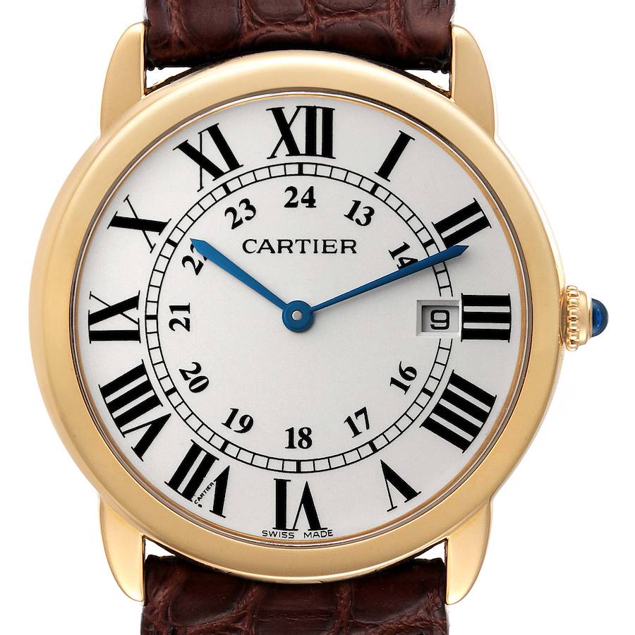 Cartier Ronde Solo 36mm Large Yellow Gold Steel Unisex Watch W6700455 SwissWatchExpo