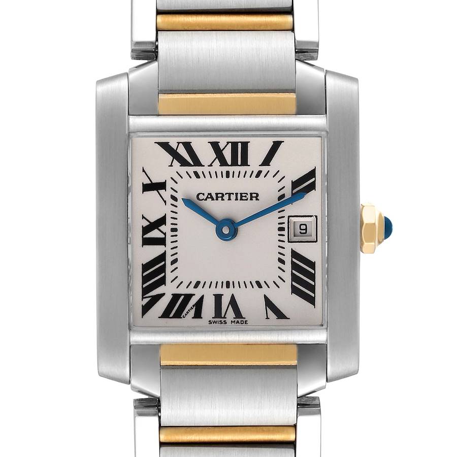 Cartier Tank Francaise Mid Steel Yellow Gold Ladies Watch W51012Q4 Box Papers SwissWatchExpo