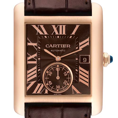 Photo of Cartier Tank MC Rose Gold Brown Dial Mens Watch W5330002