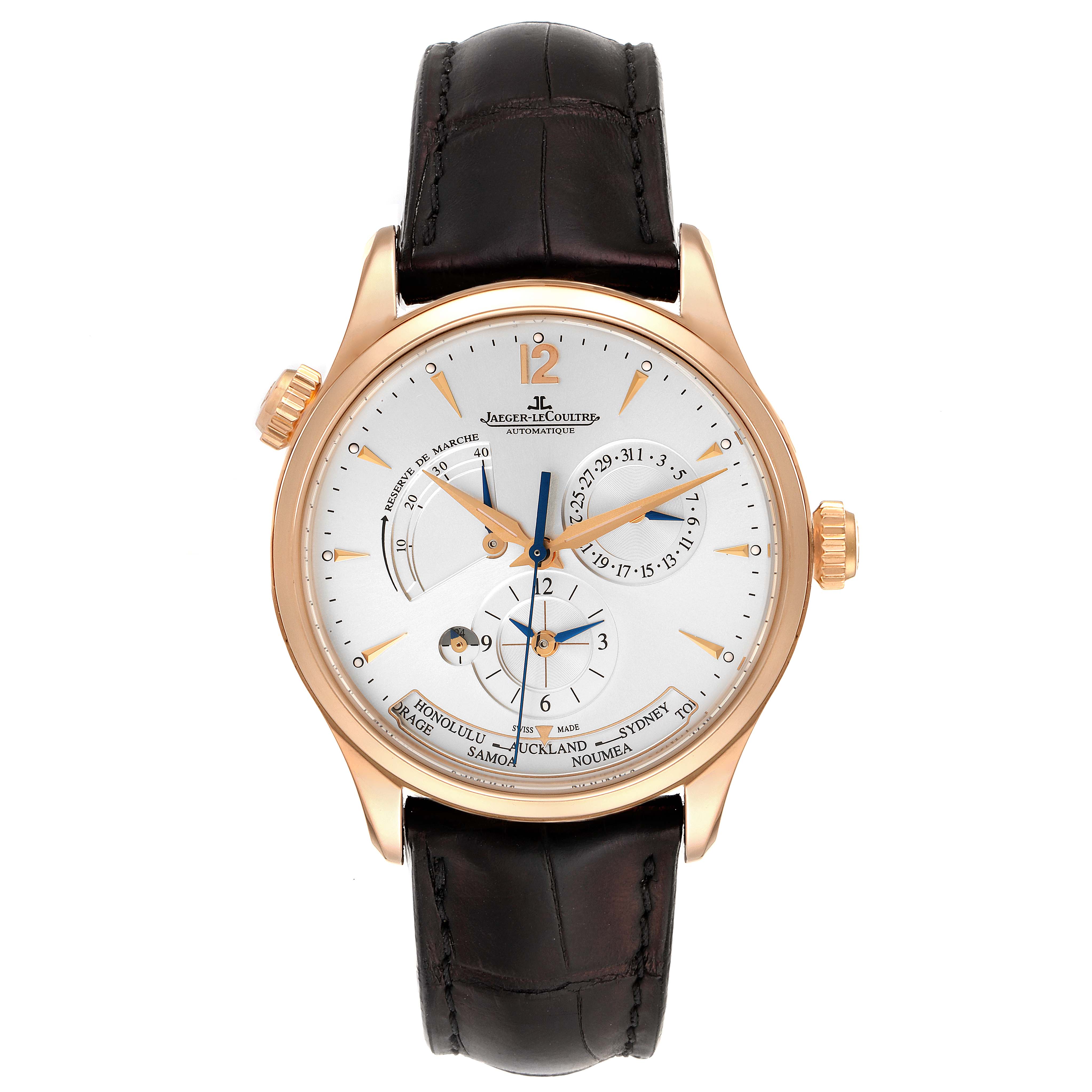 Jaeger Lecoultre Master Geographic Watch 176.2.29.S Q1422521 Box Papers ...