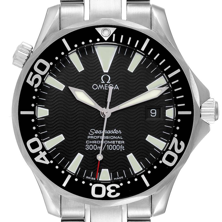 Omega Seamaster Diver 300M Automatic Black Dial Steel Mens Watch 2254.50.00 SwissWatchExpo