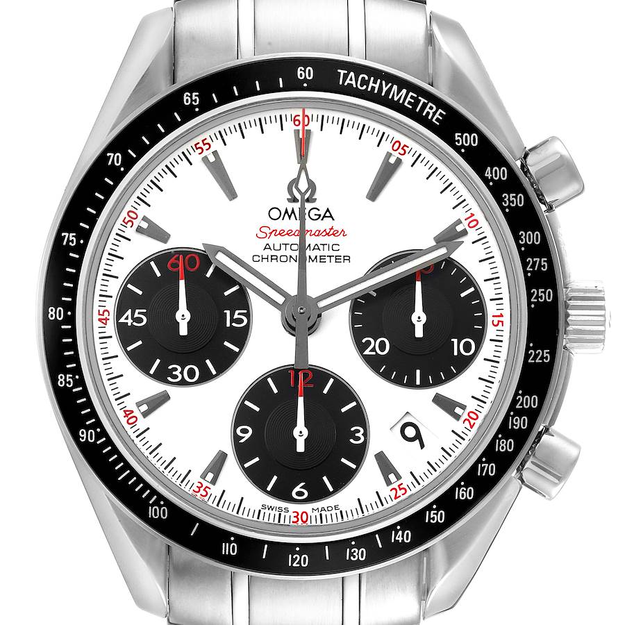 Omega Speedmaster Date Panda Dial Steel Watch 323.30.40.40.04.001 SwissWatchExpo