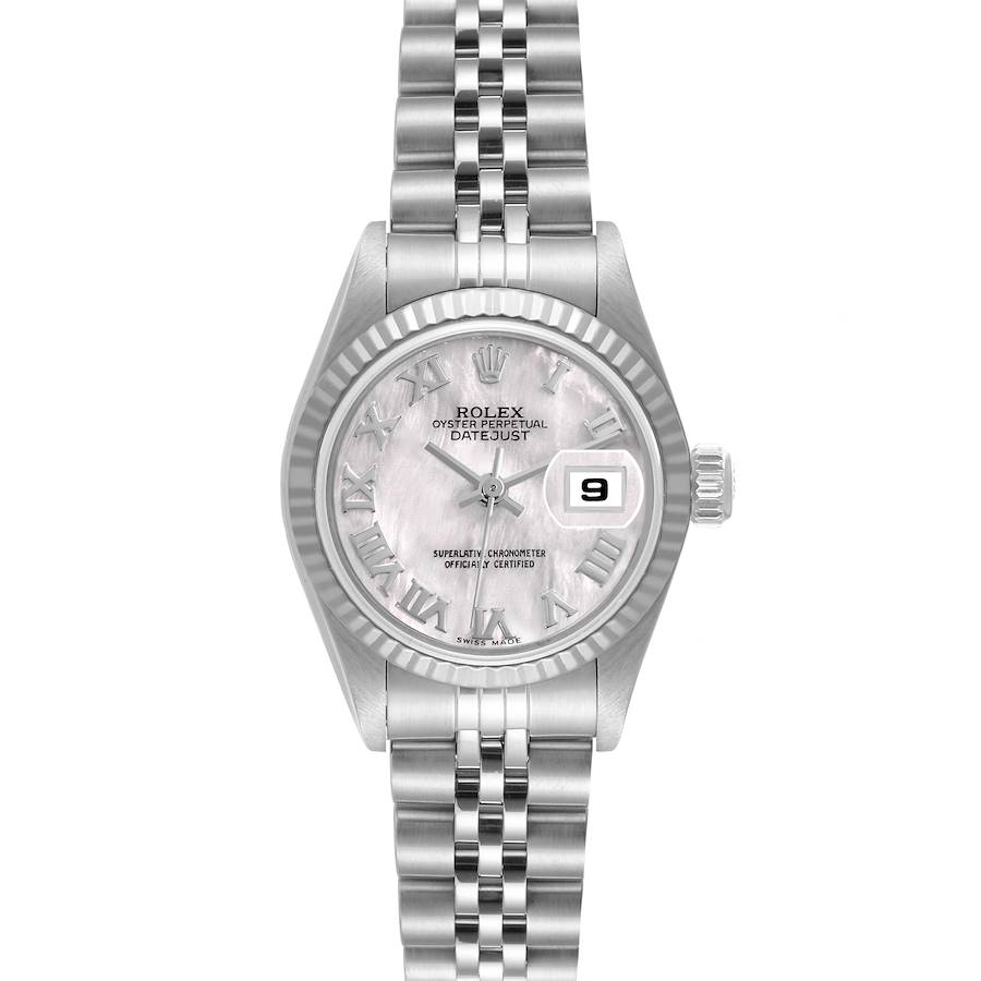 Rolex Datejust Steel White Gold Mother of Pearl Dial Ladies Watch 69174 SwissWatchExpo