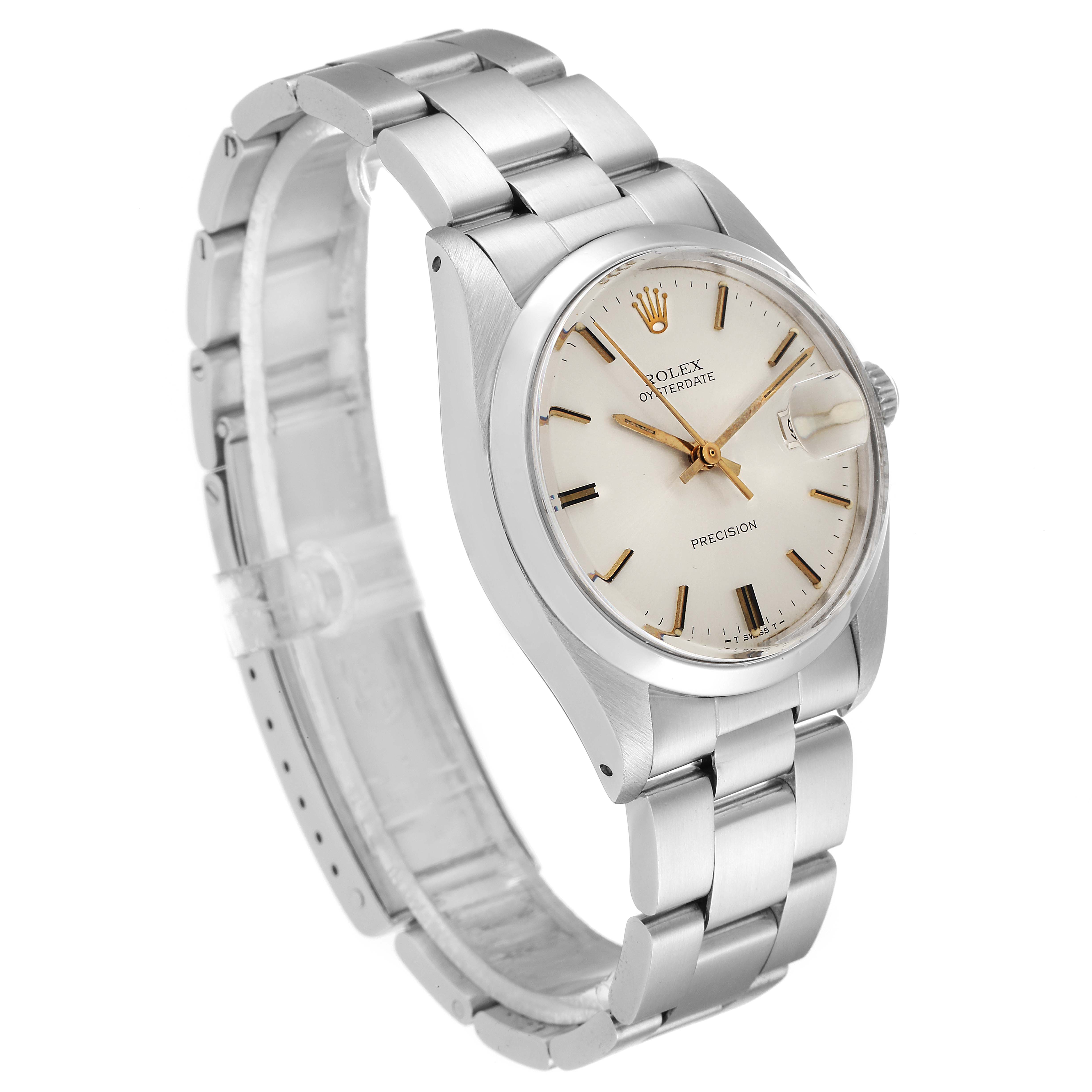 The image shows a Rolex Vintage Collection 6694 Men's Stainless Steel Silver Dial 6694 Men's Stainless Steel Silver Dial watch angled slightly to display the face, bracelet, and side profile.