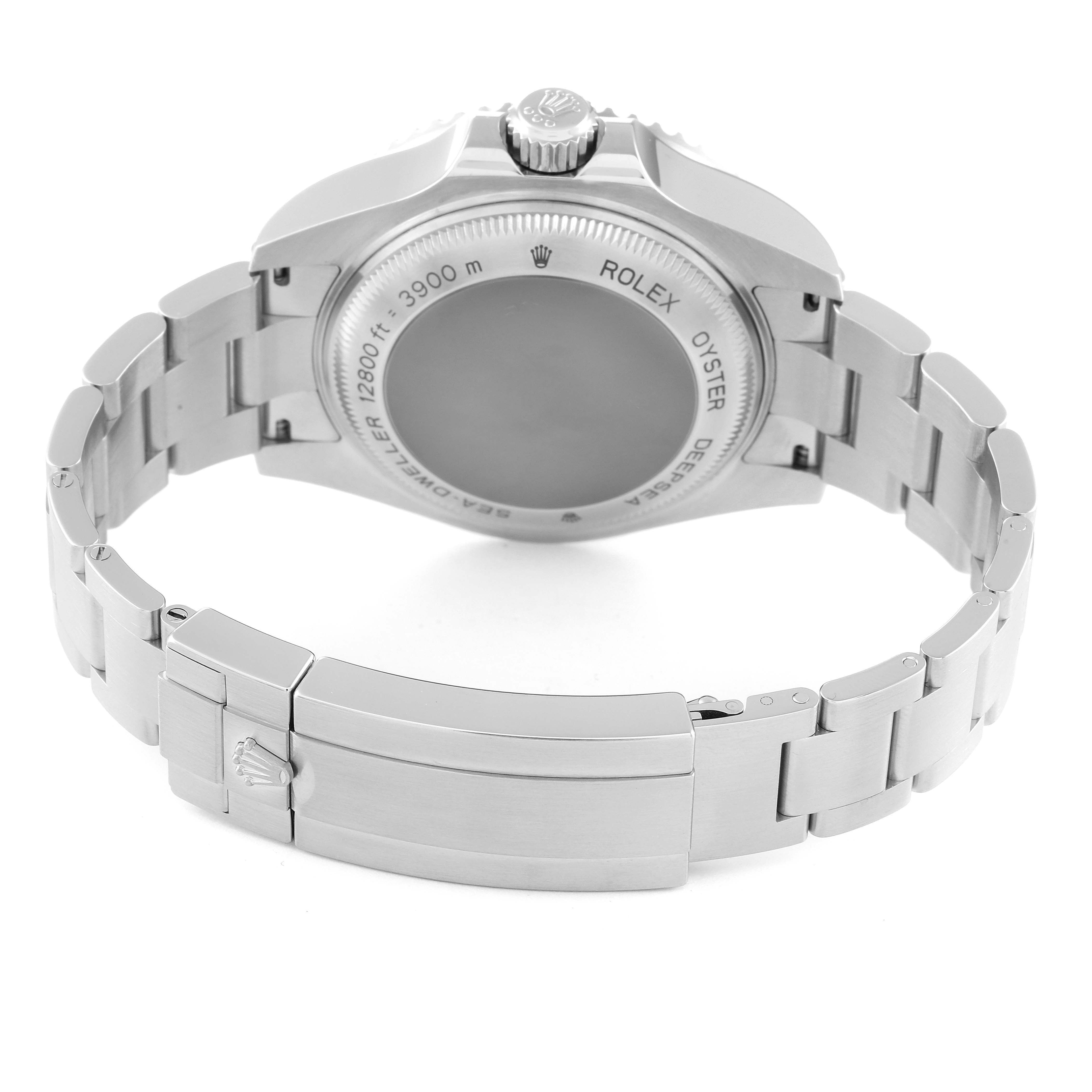 The image shows the back case and bracelet of a Rolex Sea-Dweller 116660 Men's Stainless Steel Blue Dial 116660 Men's Stainless Steel Blue Dial watch from a rear angle.