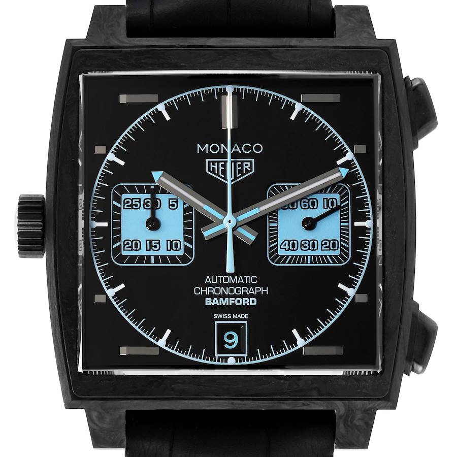 Tag Heuer Monaco Limited Edition Black Dial Carbon Mens Watch CAW2190 Unworn SwissWatchExpo