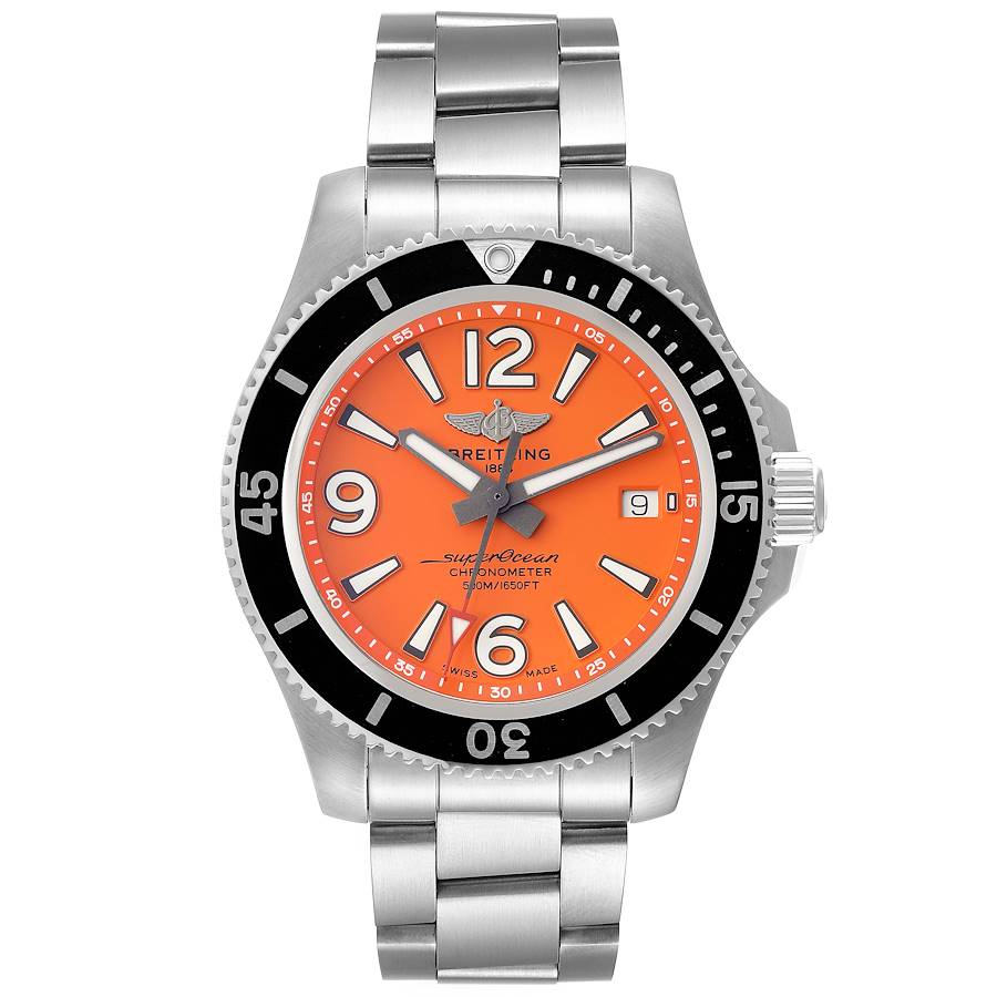 Breitling superocean clearance orange dial