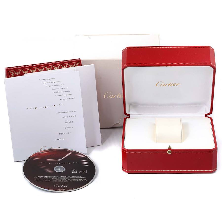 Cartier Panthere Ladies Steel Yellow Gold 2 Row Watch W2PN0007 Box