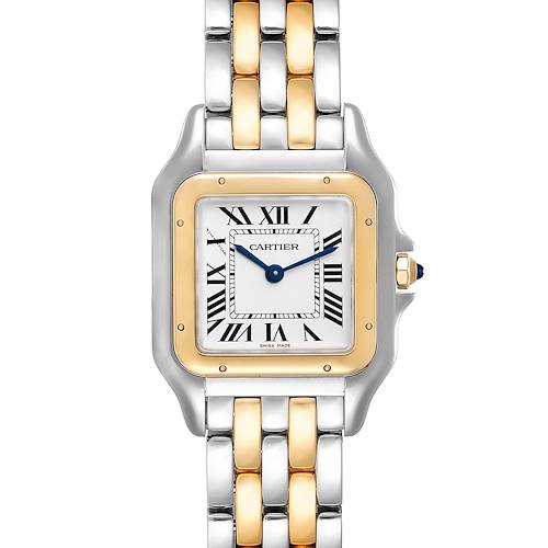Photo of Cartier Panthere Ladies Steel Yellow Gold 2 Row Watch W2PN0007 Box Papers