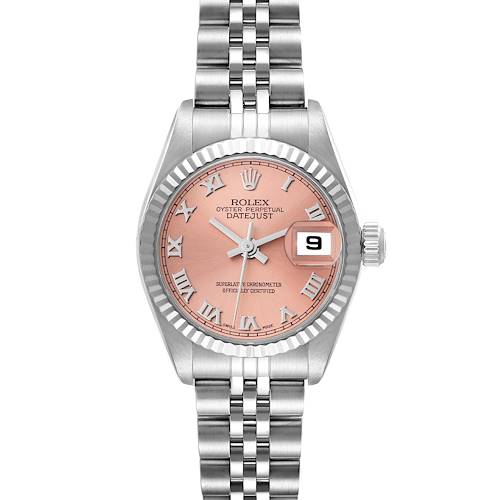 Photo of Rolex Datejust Salmon Roman Dial Steel White Gold Ladies Watch 79174