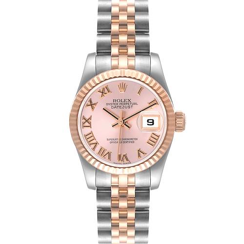 Photo of Rolex Datejust Steel Rose Gold Rose Dial Ladies Watch 179171