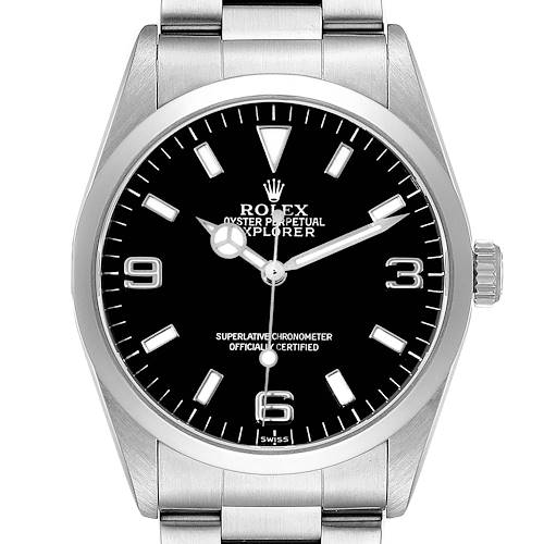 Photo of Rolex Explorer I Black Dial Steel Mens Watch 14270