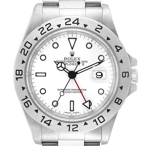 Photo of Rolex Explorer II GMT 40mm Polar White Dial Steel Mens Watch 16570