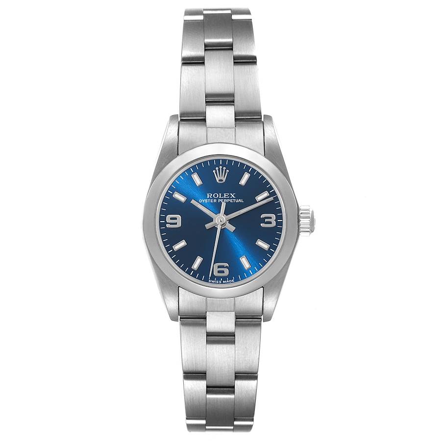 Ladies rolex oyster perpetual blue dial top