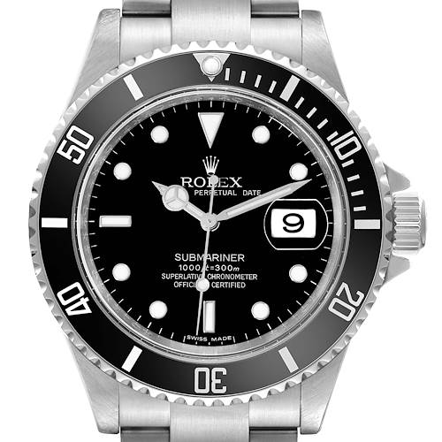 Photo of Rolex Submariner Date Black Dial Steel Mens Watch 16610
