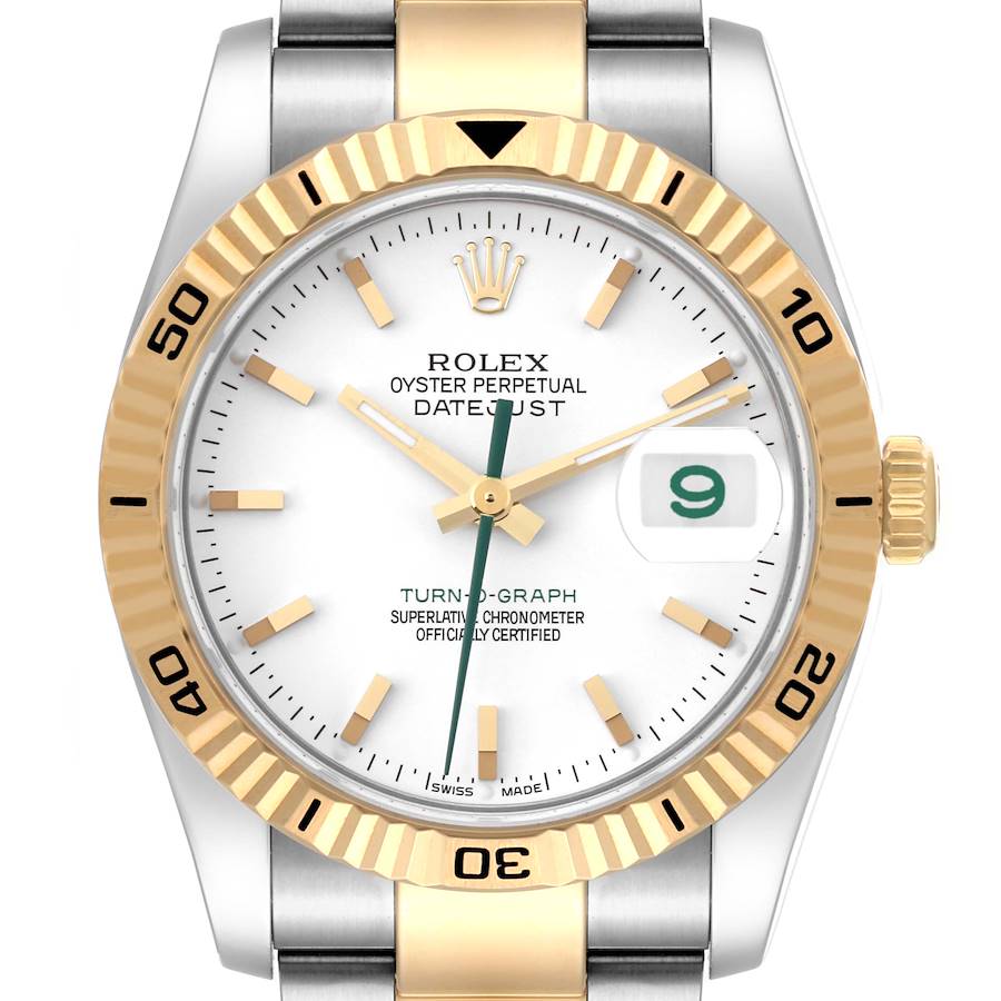 Rolex Turnograph Steel Yellow Gold Japan LE Mens Watch 116263 Box Card SwissWatchExpo