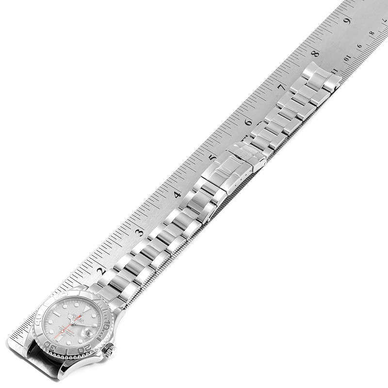 rolex yachtmaster 35mm midsize steel platinum mens watch