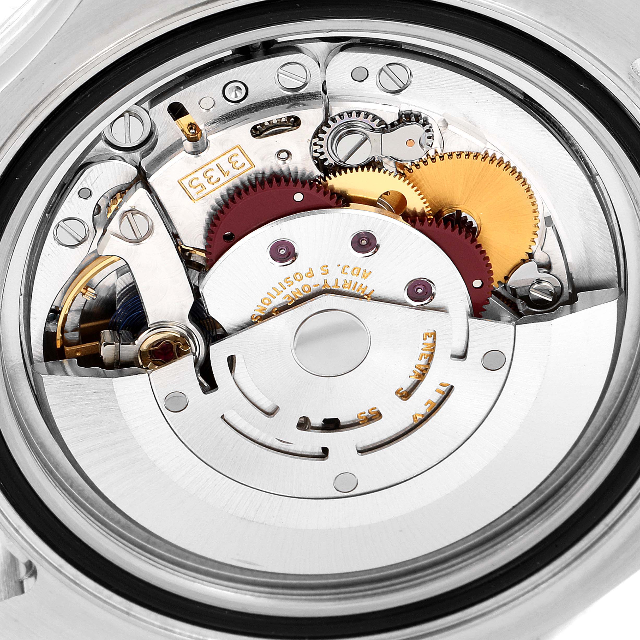 The image shows a close-up view of the internal mechanism of a Rolex Yacht-Master 16622 Men
s Stainless Steel Silver Dial 16622 Men
s Stainless Steel Silver Dial watch.