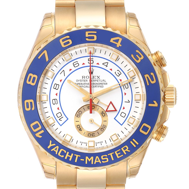 Rolex Yachtmaster II Regatta Chronograph Yellow Gold Watch 116688 Unworn SwissWatchExpo