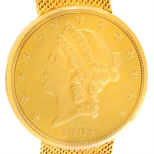 Photo of Jaeger LeCoultre 20 Dollars Yellow Gold Coin Hinged Cover Watch 4430