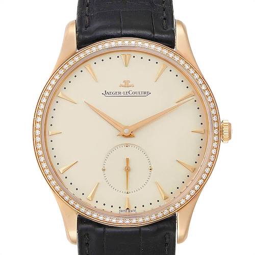 Photo of Jaeger Lecoultre Master Grande Ultra Thin 40mm Rose Gold Diamond Mens Watch Q1352502