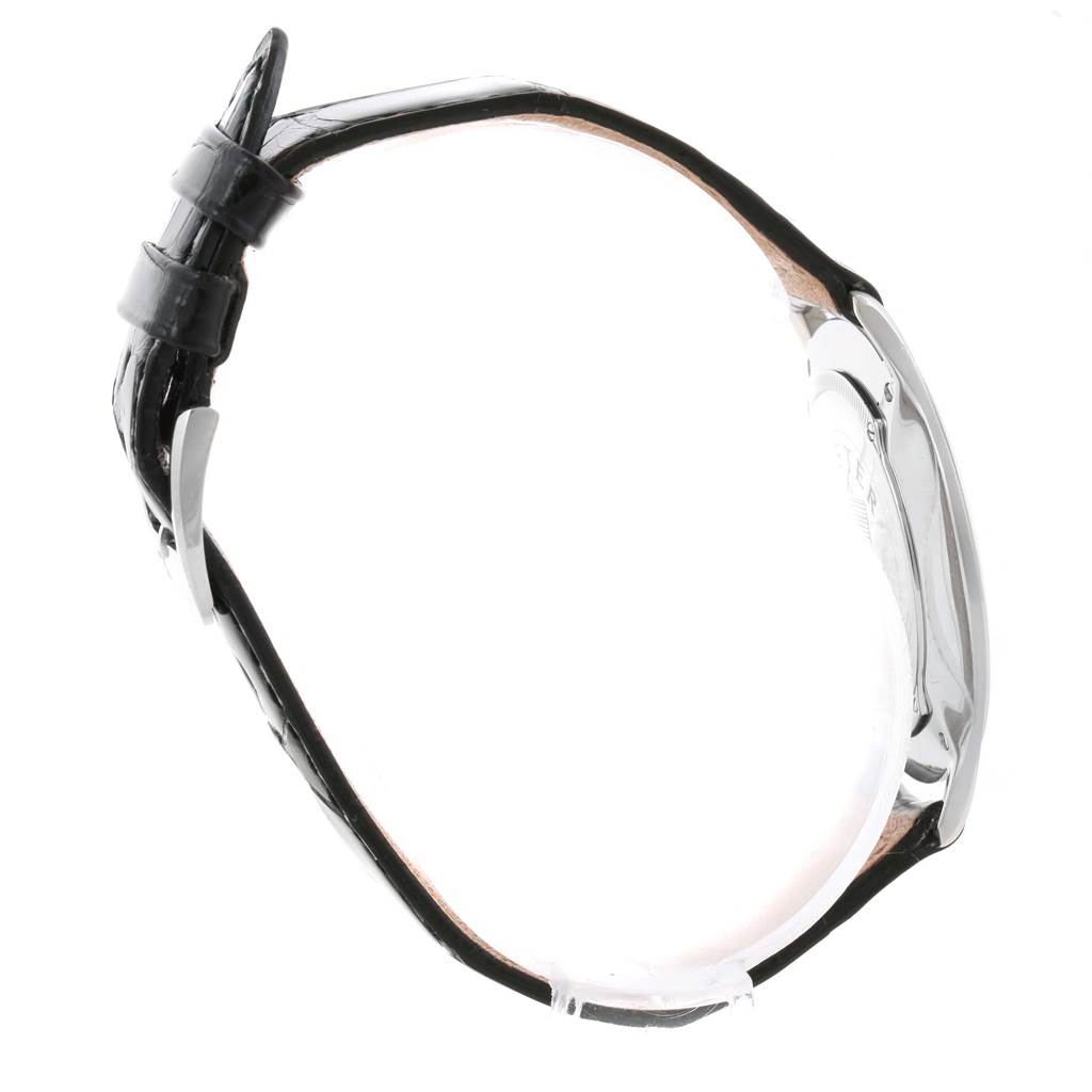 This image shows a side view of the Jaeger-LeCoultre Master model watch, highlighting the strap and case.