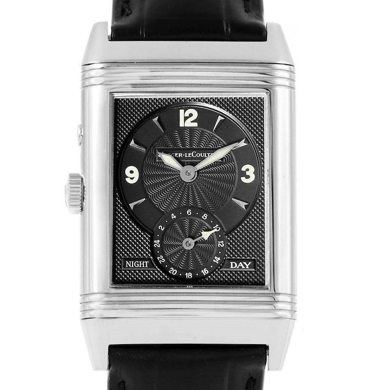 Jaeger LeCoultre Reverso Duo Day Night Steel Watch 270.8.54 Q270854 SwissWatchExpo