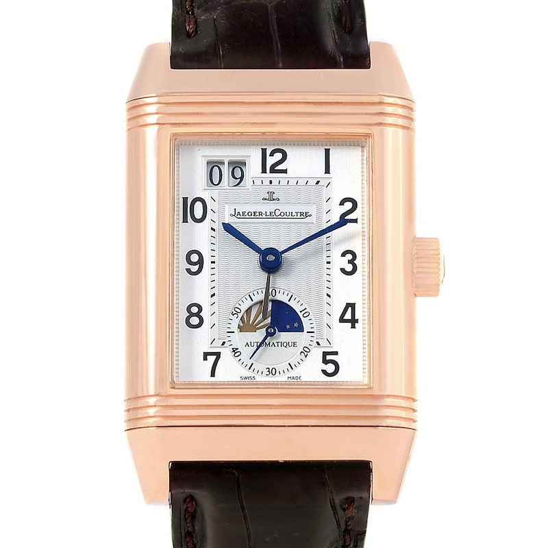 Jaeger LeCoultre Grande Reverso Date Rose Gold Mens Watch 240.2.72 SwissWatchExpo