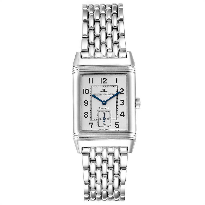 Jaeger LeCoultre Reverso Grande Taille Steel Watch 270.8.62 Box Papers SwissWatchExpo