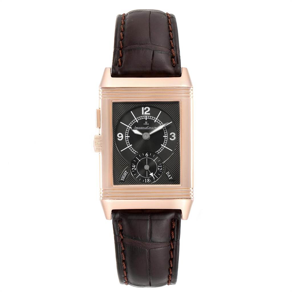 Jaeger LeCoultre Reverso Duo Second Time Zone Rose Gold Mens Watch 272. ...
