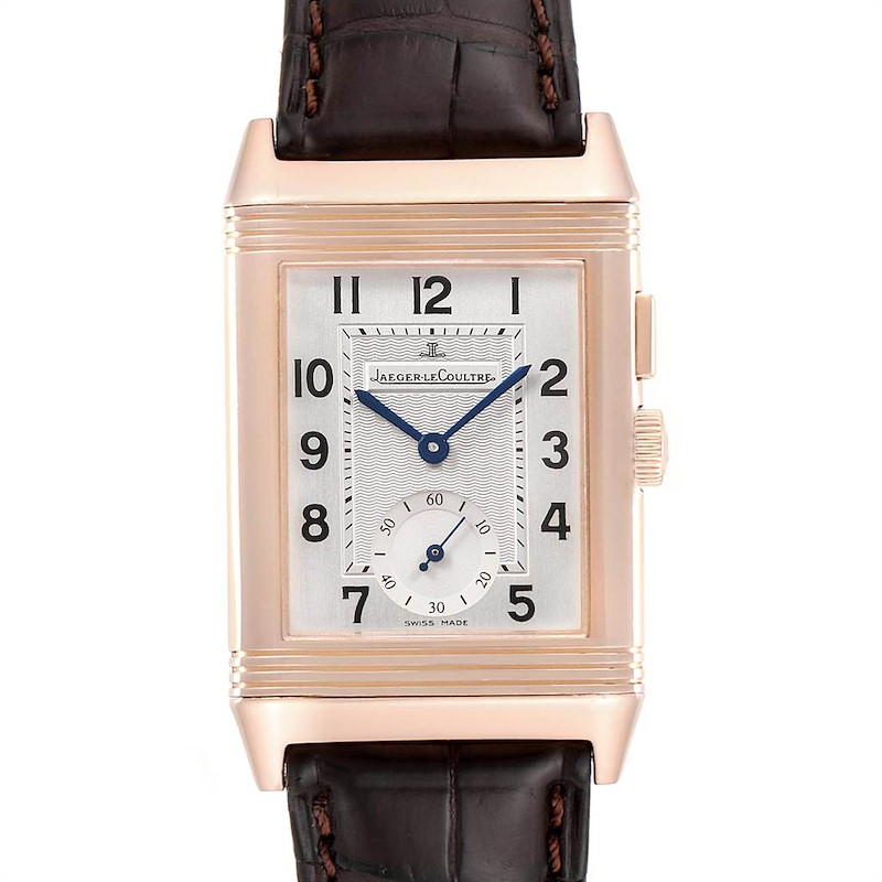 Jaeger LeCoultre Reverso Duo Second Time Zone Rose Gold Mens Watch 272.2.54 SwissWatchExpo