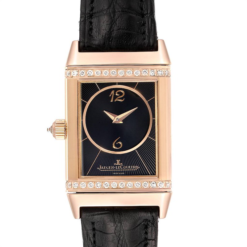 Jaeger LeCoultre Reverso Duetto Classique Rose Gold Diamond Watch