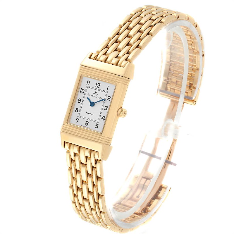 Jaeger LeCoultre Reverso Silver Dial Yellow Gold Ladies Watch Q2611110 ...