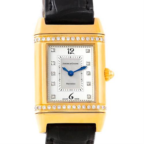 Photo of Jaeger LeCoultre Reverso Lady 18K Yellow Gold Diamond Watch 265.1.08