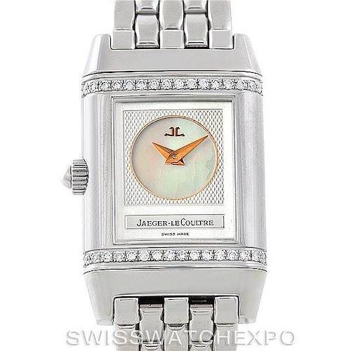 Photo of Jaeger LeCoultre Reverso Duetto Ladies Steel Diamond Watch 266.8.44