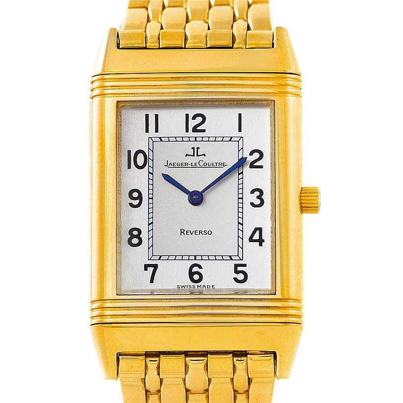 Jaeger LeCoultre Reverso Mens 18K Yellow Gold Watch 250.1.86 ...