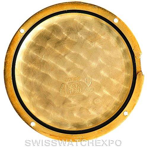 This is the inside view of the case back of a vintage Jaeger LeCoultre watch.