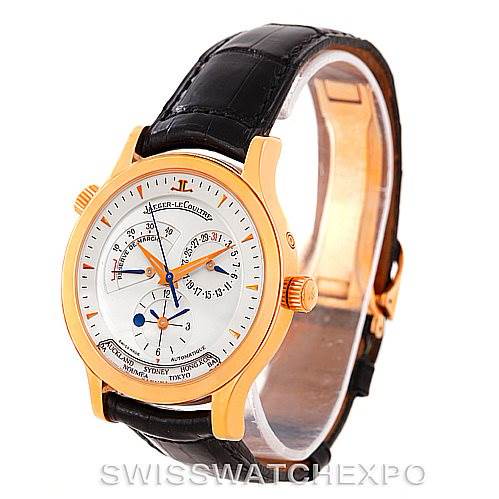 Jaeger Lecoultre Master Geographic 18K Rose Gold Mens Watch 142.2