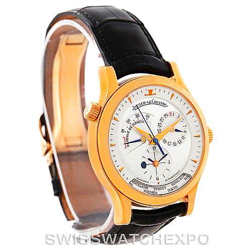 Jaeger Lecoultre Master Geographic 18K Rose Gold Mens Watch 142.2.92 SwissWatchExpo