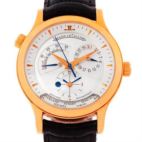 Photo of Jaeger Lecoultre Master Geographic 18K Rose Gold Mens Watch 142.2.92