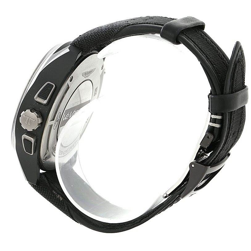 This image shows the side and back of a Jaeger LeCoultre Amvox 193.J.471 Men's Stainless Steel Black Dial 193.J.471 Men's Stainless Steel Black Dial watch.