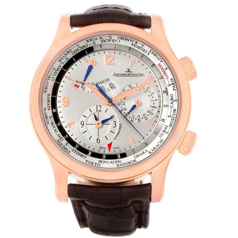 Jaeger Lecoultre Master World Geographic Rose Gold Watch 146.2.32