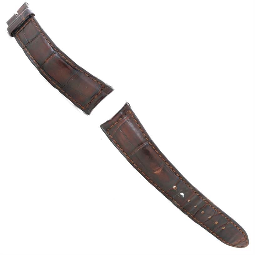 The image shows detached leather watch straps for the Jaeger-LeCoultre Master model.
