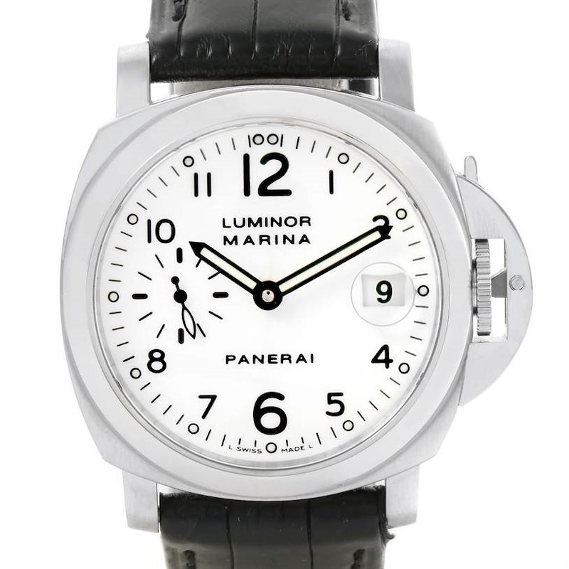 Panerai Luminor Marina 40mm White Dial Watch PAM049 PAM00049